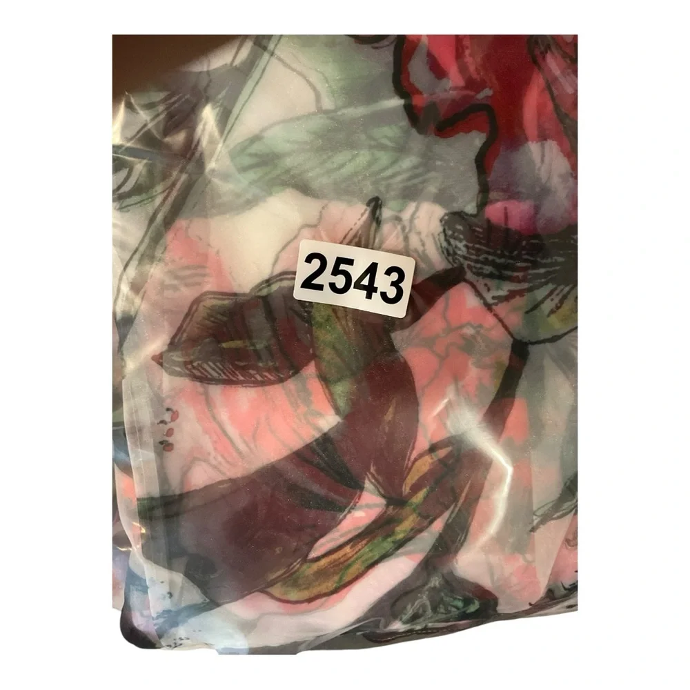 Marchesa Notte WomenFloral Tiered WhitePink Ruffle Fit & Flare Midi Dress Size 6 - Picture 16 of 16